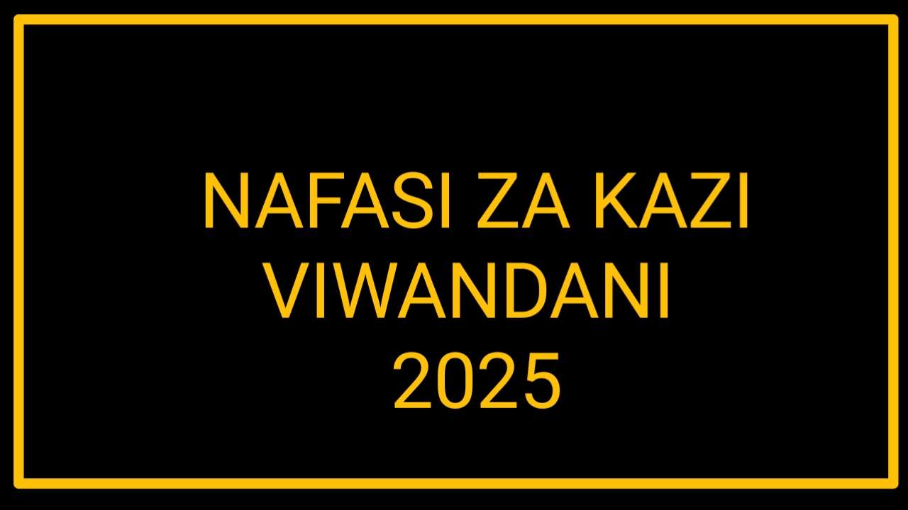 Nafasi za kazi viwandani 2025