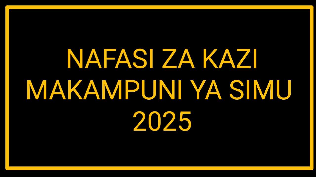 Nafasi za kazi kwenye kampuni za simu 2025